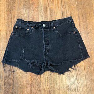 Levi's Women's 501 size 31 Denim Jean Original Shorts in Black